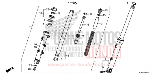GABEL, VORNE CBR500RAJ de 2018